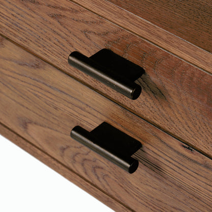 Glenview Desk by Four Hands in weathered oak. Made from solid oak, thick oak veneer in a modern style.