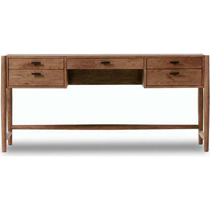 Glenview Desk by Four Hands in weathered oak. Made from solid oak, thick oak veneer in a modern style.