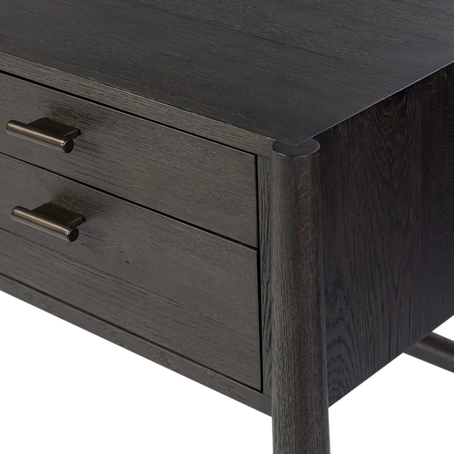 039 SI-2535007 | Closeup | Glenview Desk by Four Hands in weathered oak. Made from unique in a modern style.