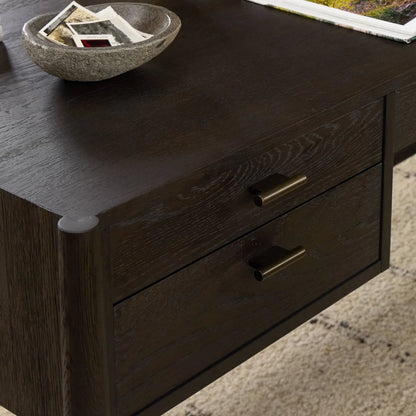 Glenview Desk by Four Hands in weathered oak. Made from unique in a modern style.