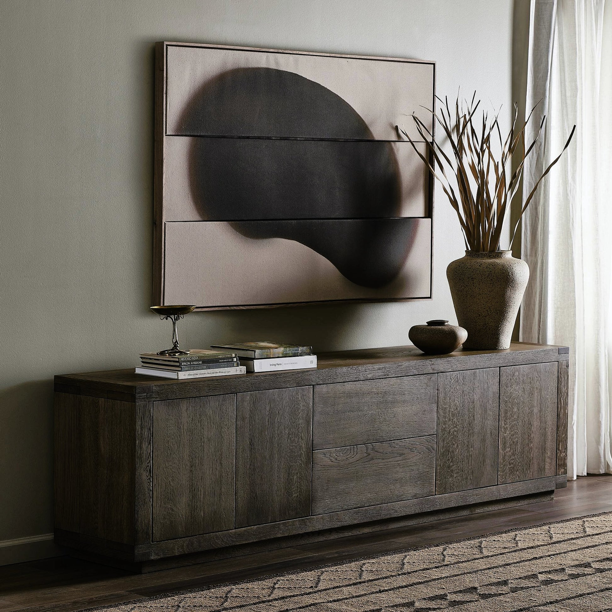 Warby Media Console by Four Hands. Made from unique in a modern style.