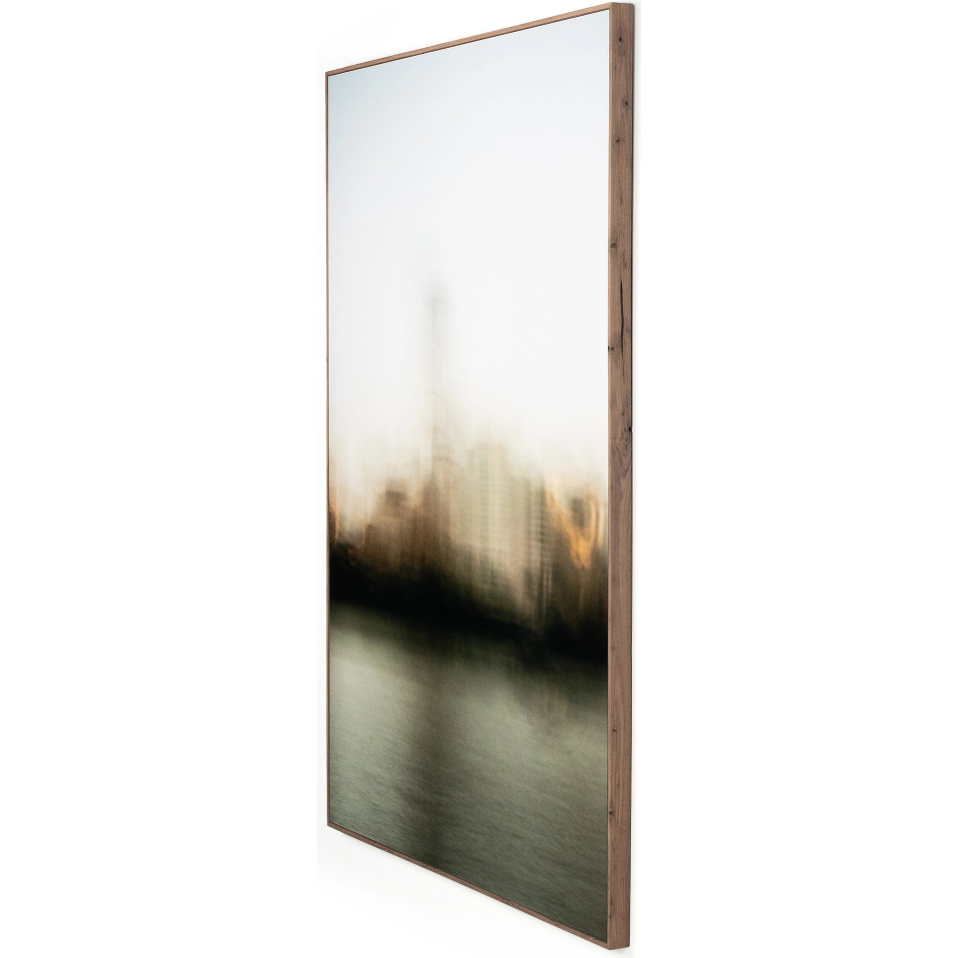 Skyline Lou Neff Point 2 by Toni Toscano by Four Hands in rustic walnut floater. Made from rustic walnut, gloss white chromaluxe in a transitional style.