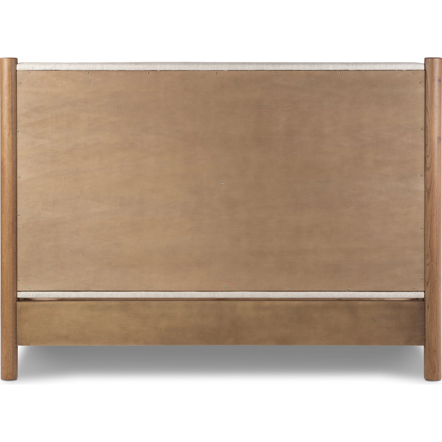 015 SI-2074644 | Additional Silo | Roark Bed by Four Hands in essence natural and amber oak. Made from 49% viscose (rayon), 22% flax, linen, 18% polyester, 11% cotton, solid oak in a modern style.