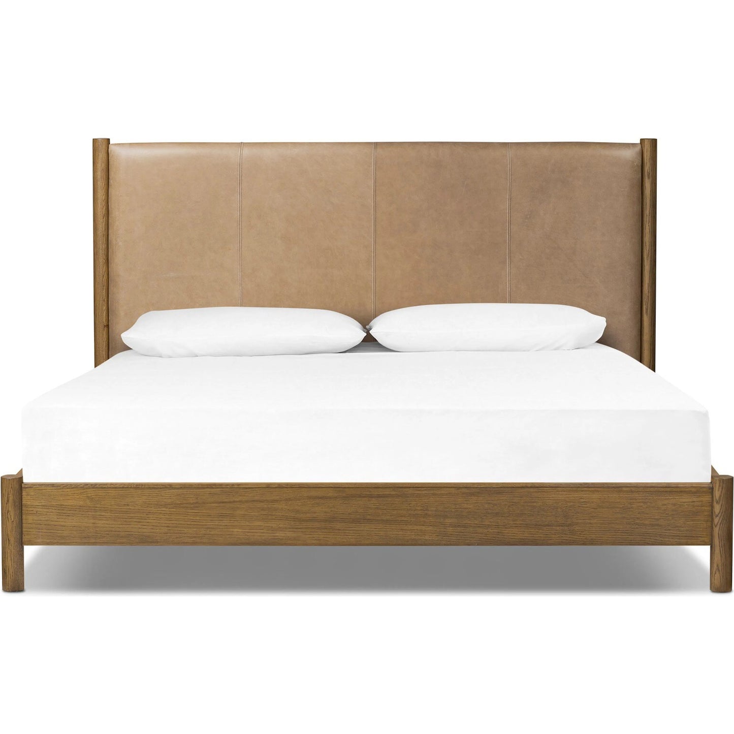 003 SI-2519279 | Additional Silo | Roark Bed by Four Hands in palermo drift, amber oak, amber oak veneer. Made from top grain leather, solid oak, oak veneer in a traditional style.