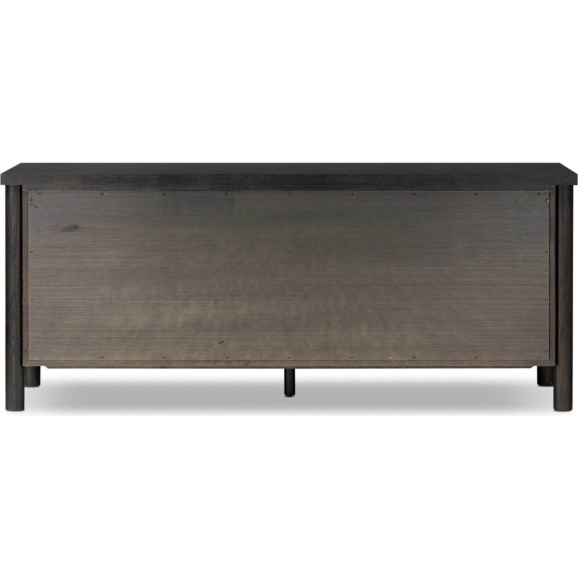 Roark 6 Drawer Dresser by Four Hands in ebony oak veneer. Made from oak veneer, solid oak in a traditional style.