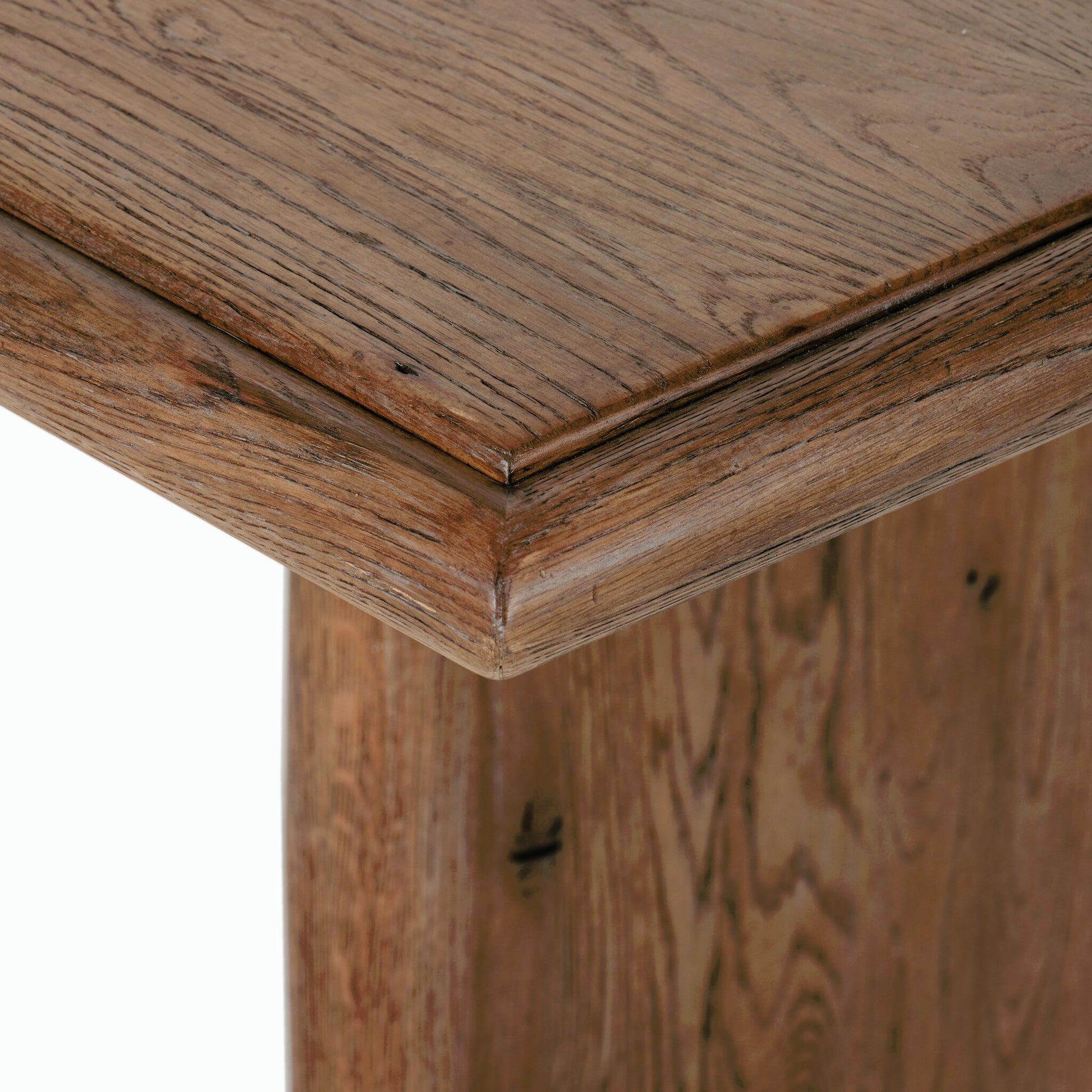 Glenview Dining Table by Four Hands in weathered oak. Made from thick oak veneer, engineered hardwood in a modern style.