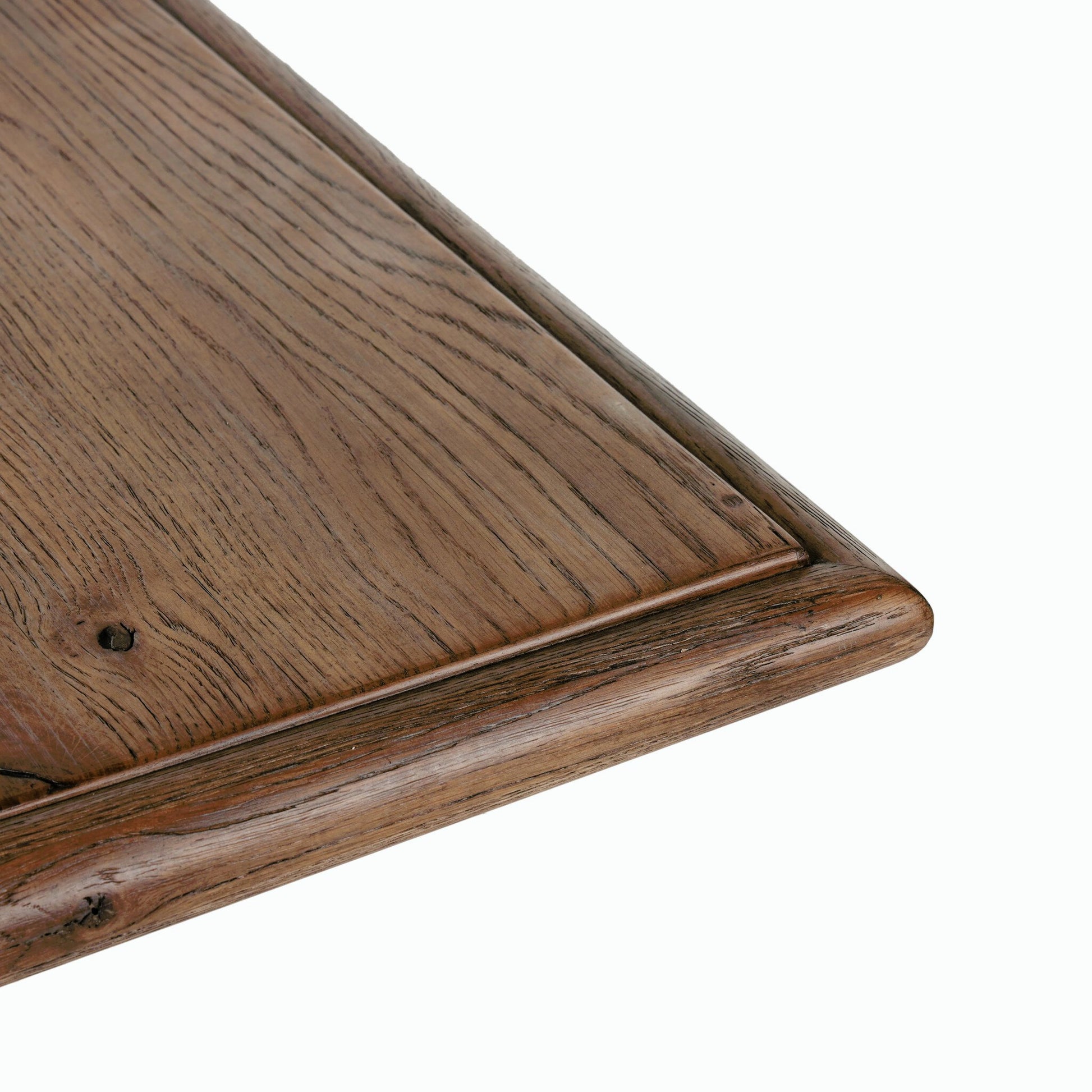 Glenview Dining Table by Four Hands in weathered oak. Made from thick oak veneer, engineered hardwood in a modern style.