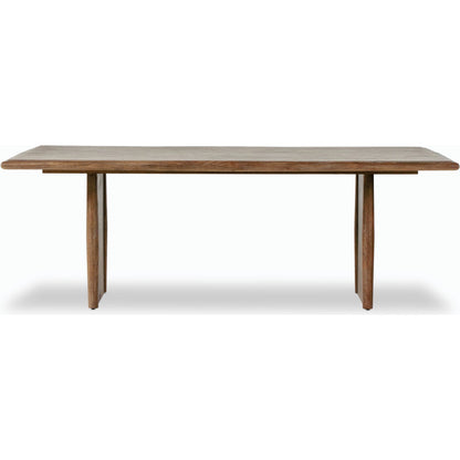Glenview Dining Table by Four Hands in weathered oak. Made from thick oak veneer, engineered hardwood in a modern style.