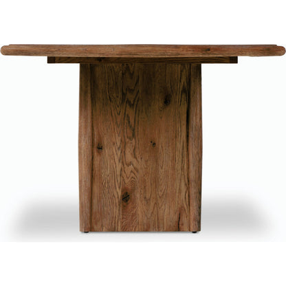 Glenview Dining Table by Four Hands in weathered oak. Made from thick oak veneer, engineered hardwood in a modern style.