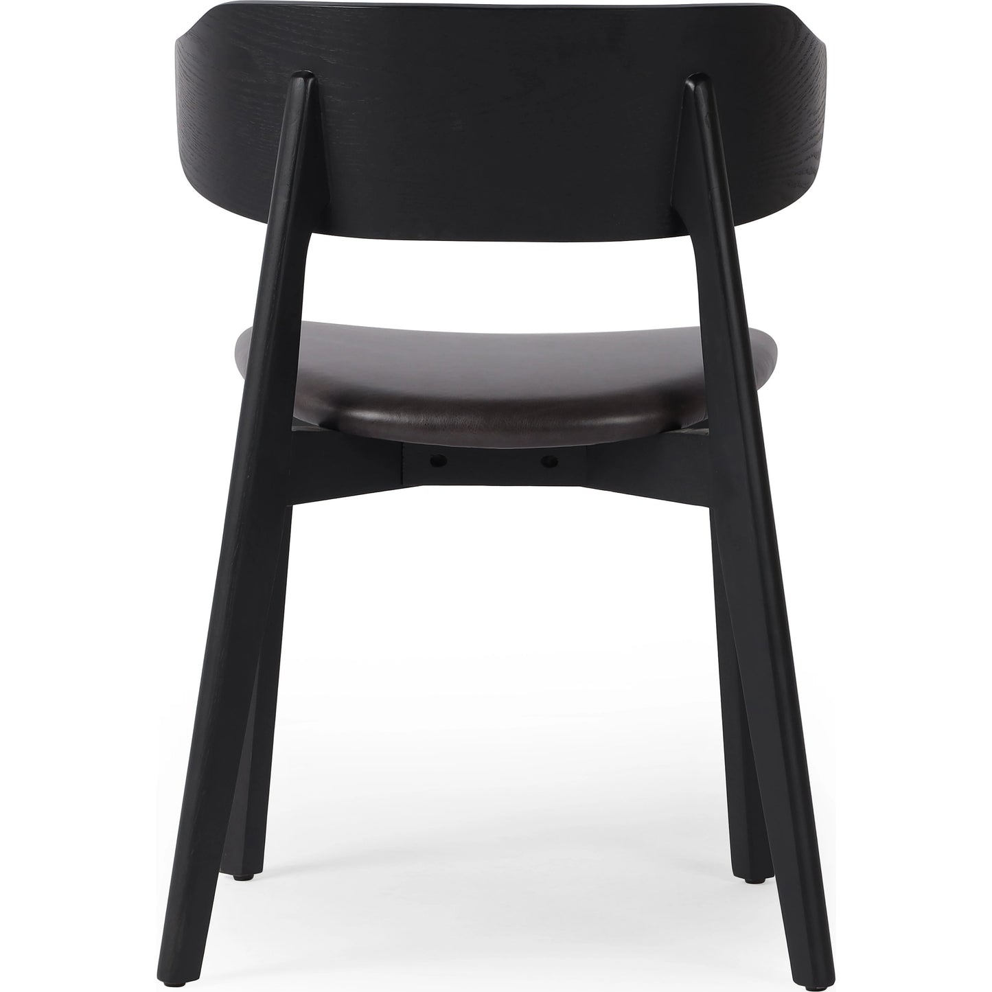 004 SI-2074298 | Additional Silo | Franco Upholstered Dining Chair by Four Hands in sonoma black and black. Made from top grain leather, solid ash, ash veneer in a modern style.