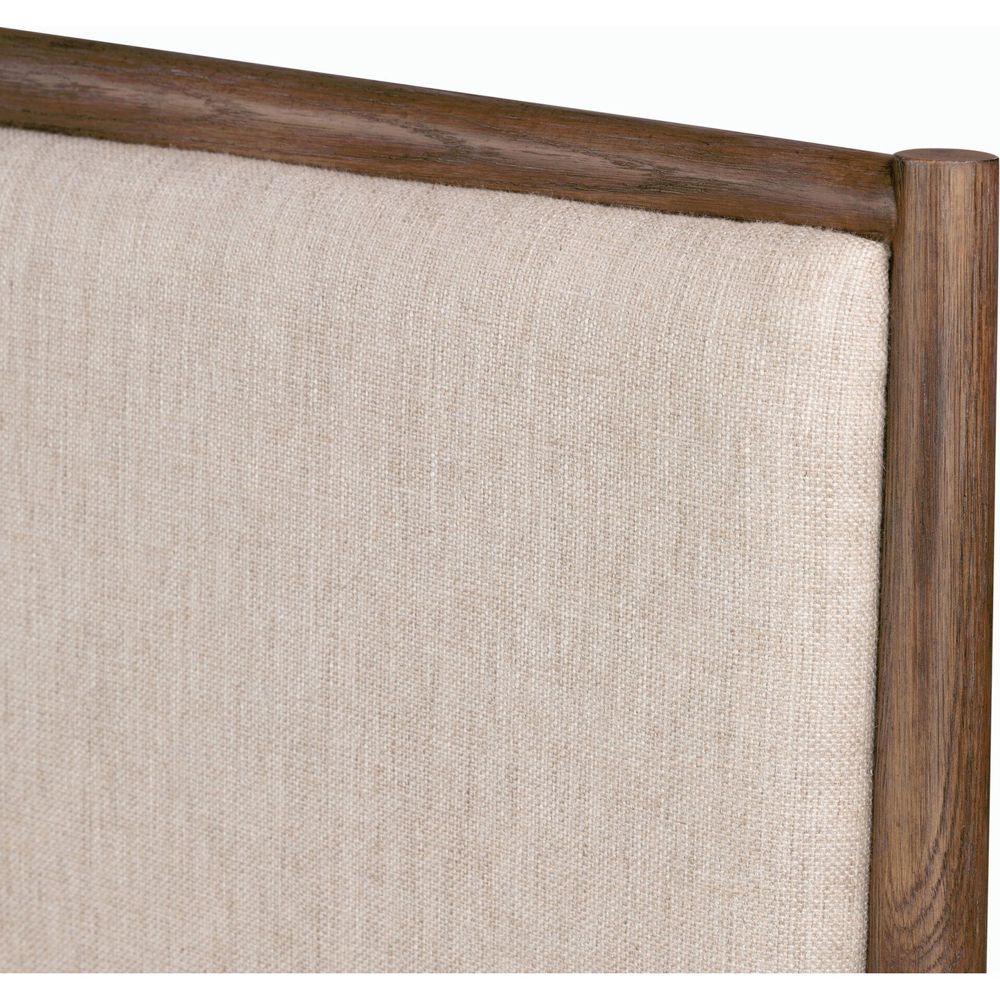 010 SI-2001372 | Closeup | Glenview Bed by Four Hands in weathered oak. Made from solid oak, thick oak veneer in a modern style.
