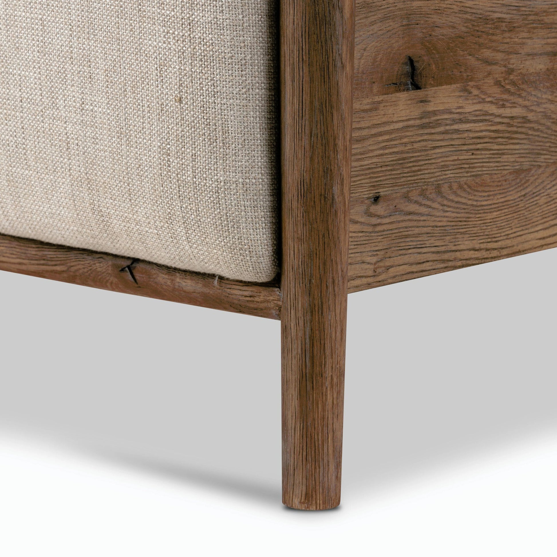 Glenview Bed by Four Hands in essence natural and weathered oak. Made from solid oak, thick oak veneer in a modern style.
