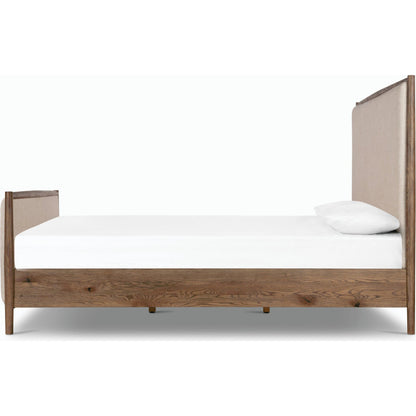 Glenview Bed by Four Hands in essence natural and weathered oak. Made from solid oak, thick oak veneer in a modern style.