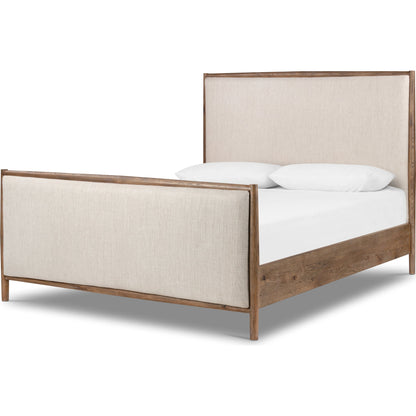 Glenview Bed by Four Hands in essence natural and weathered oak. Made from solid oak, thick oak veneer in a modern style.
