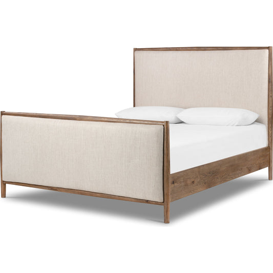 Glenview Bed by Four Hands in essence natural and weathered oak. Made from solid oak, thick oak veneer in a modern style.