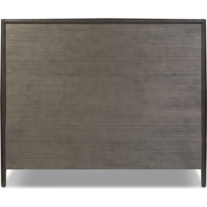 Glenview Bed by Four Hands in essence natural, smoked black oak. Made from 49% viscose (rayon), 22% flax/linen, 18% polyester, 11% cotton, solid oak in a transitional style.