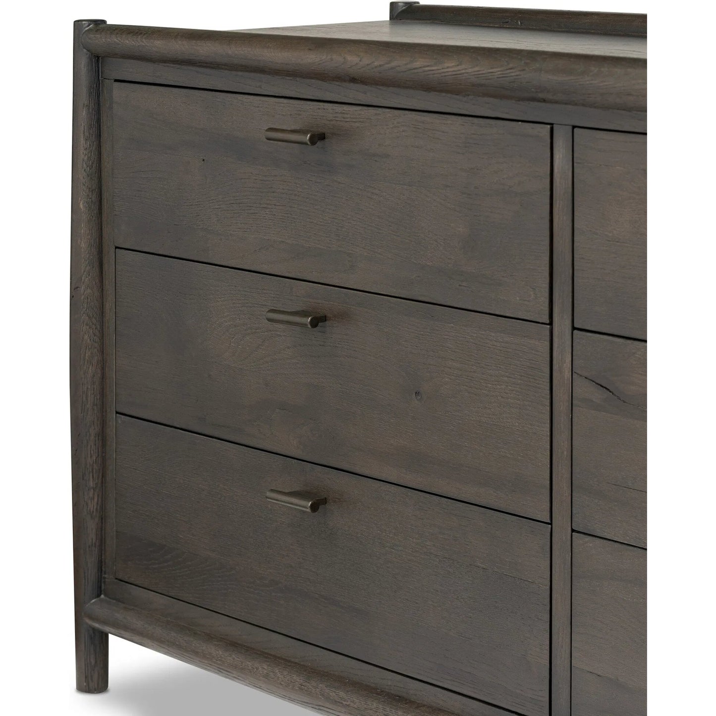 041 SI-2535002 | Closeup | Glenview 6 Drawer Dresser by Four Hands in weathered oak. Made from unique in a modern style.