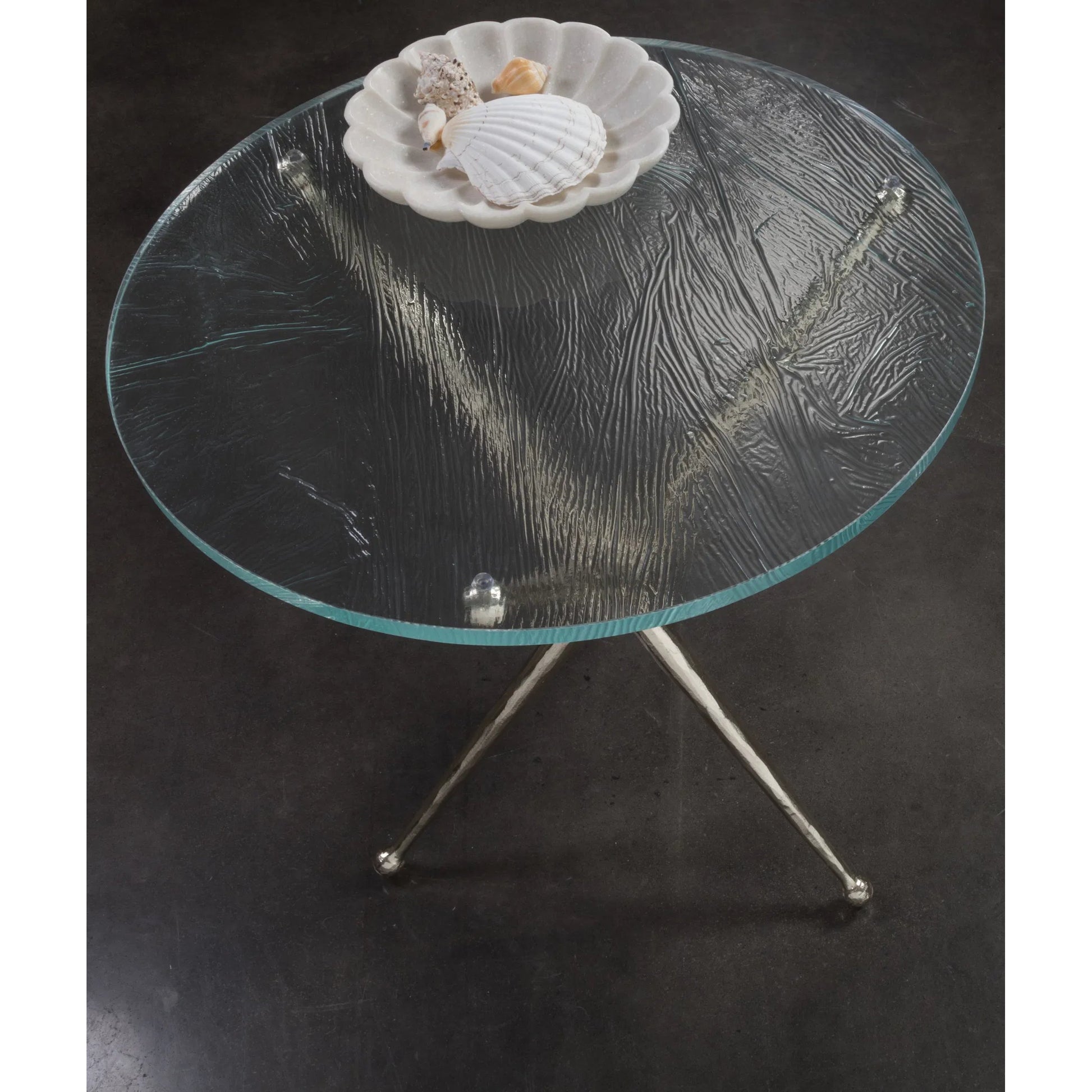 Marcus Champagne Round End Table by Artistica Home in champagne. Made from unique in a modern style.