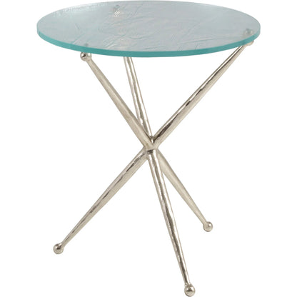 Marcus Champagne Round End Table by Artistica Home in champagne. Made from unique in a modern style.