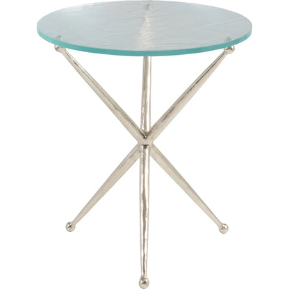 Marcus Champagne Round End Table by Artistica Home in champagne. Made from unique in a modern style.