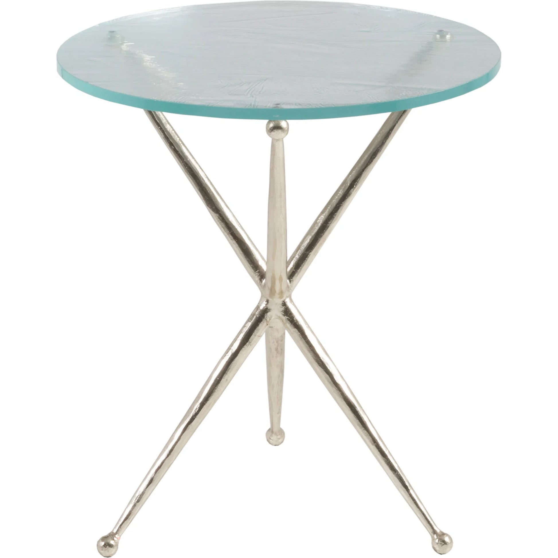 Marcus Champagne Round End Table by Artistica Home in champagne. Made from unique in a modern style.