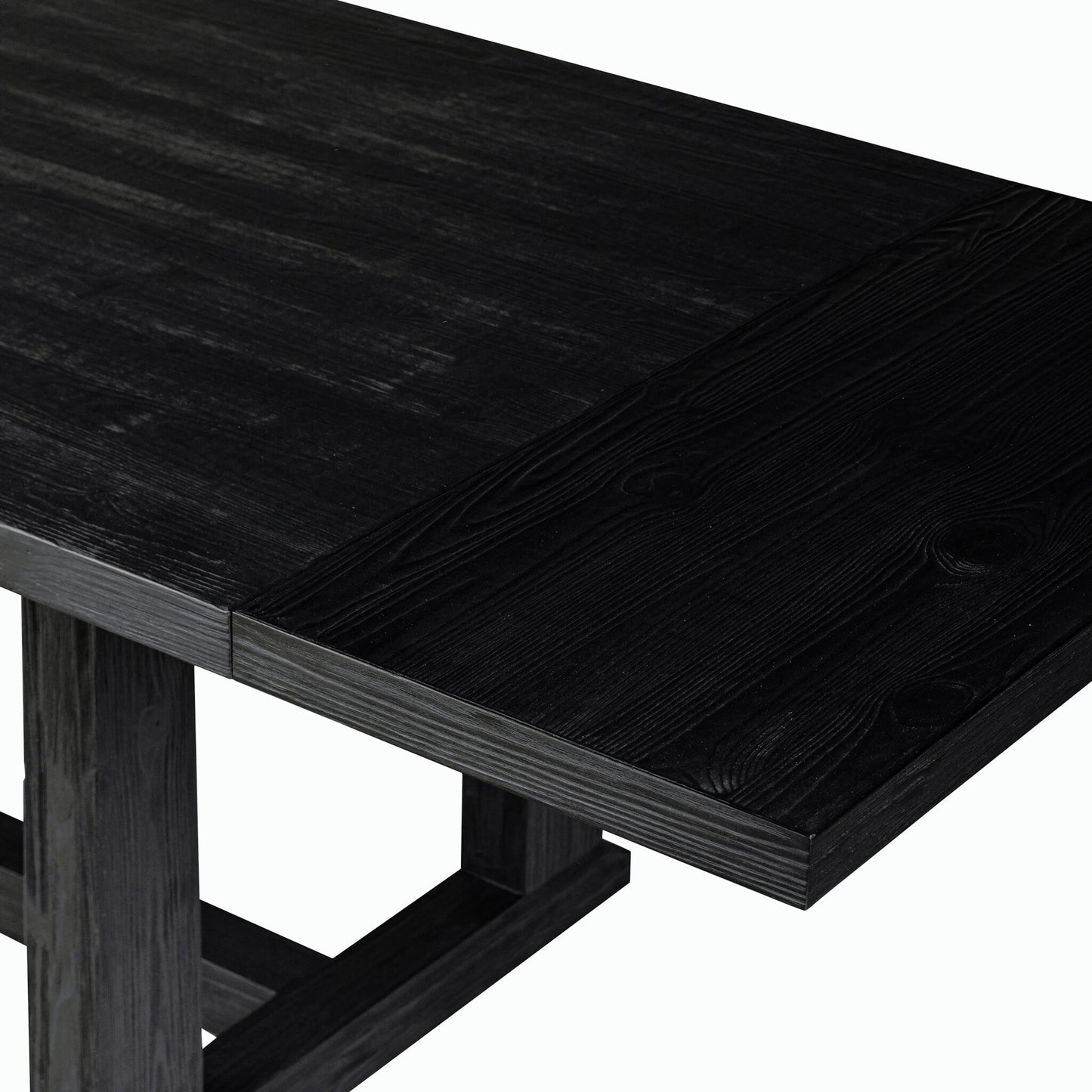 016 SI-2158373 | Closeup | Otto Extension Dining Table by Four Hands. Made from solid pine in a modern style.