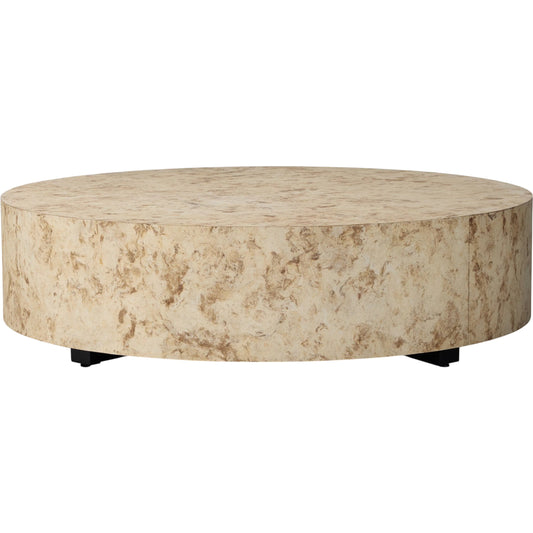 Hudson Large Coffee Table by Four Hands in bark paper, black pine. Made from paper fiber, solid pine in a unique style.