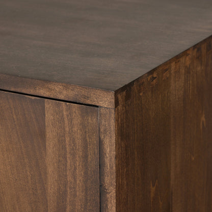 Trey Bar Cabinet by Four Hands in black wash poplar, toffee leather. Made from solid poplar, top grain leather in a modern style.