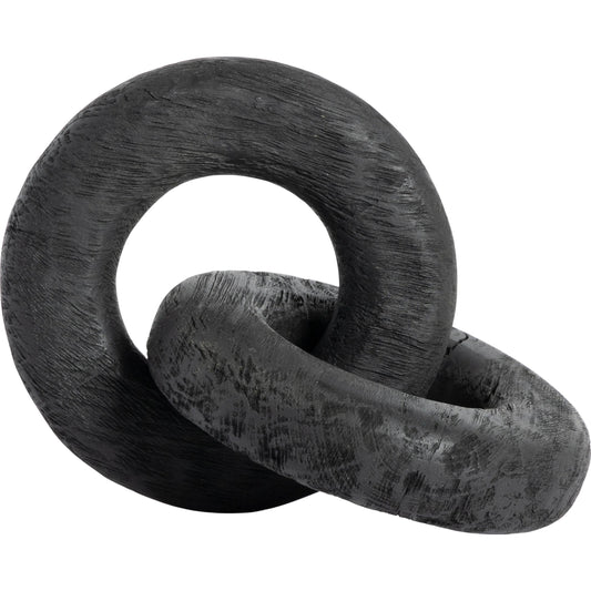 Reclaimed Wood Knot by Four Hands in carbonized black. Made from solid mixed reclaimed wood in a unique style.