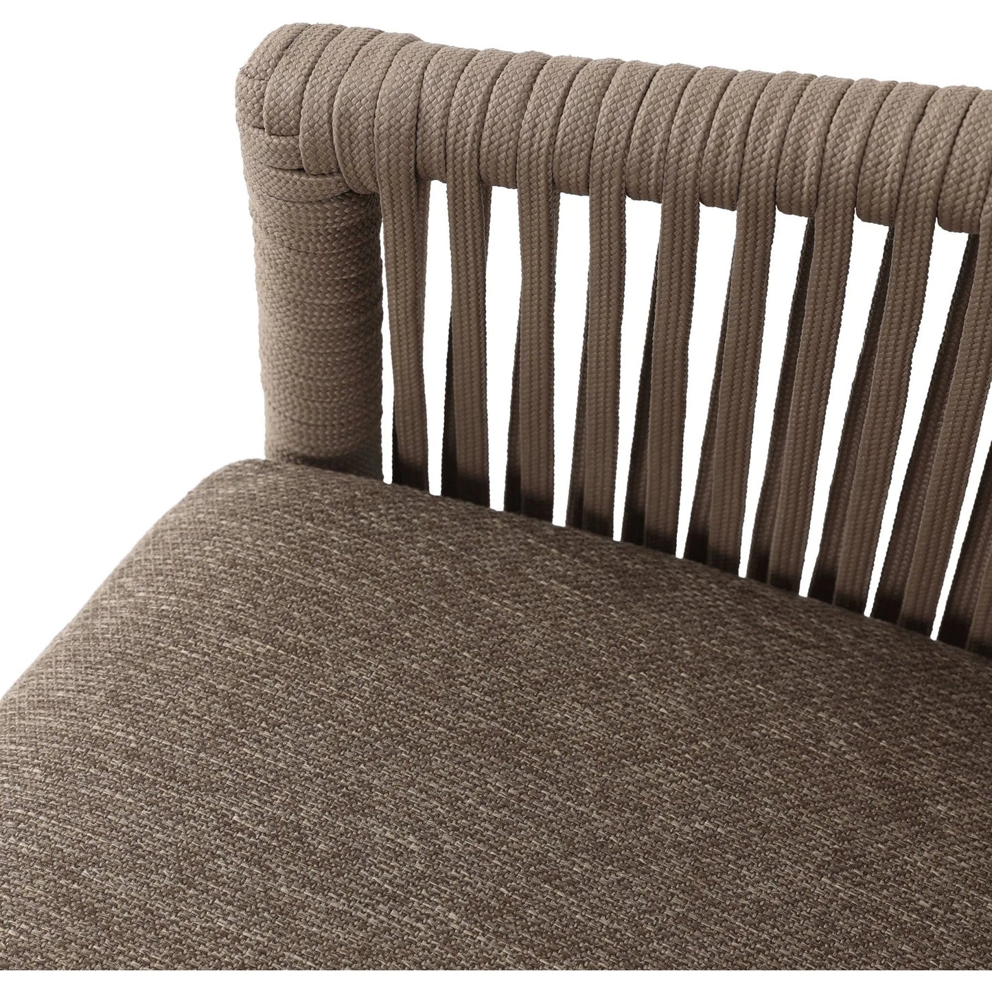 026 SI-2320219 | Closeup | Porto Outdoor Swivel Chair by Four Hands. Made from 100% olefin, aluminum, 100% polypropylene in a modern style.