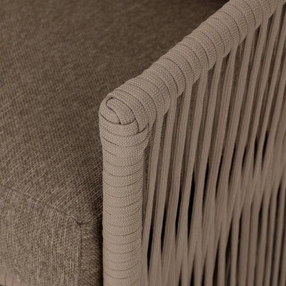 Porto Outdoor Swivel Chair by Four Hands. Made from 100% olefin, aluminum, 100% polypropylene in a modern style.