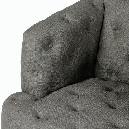 Paul Swivel Chair by Four Hands in raleigh cigar. Made from top grain leather, poplar plywood, 100% polyester in a modern style.