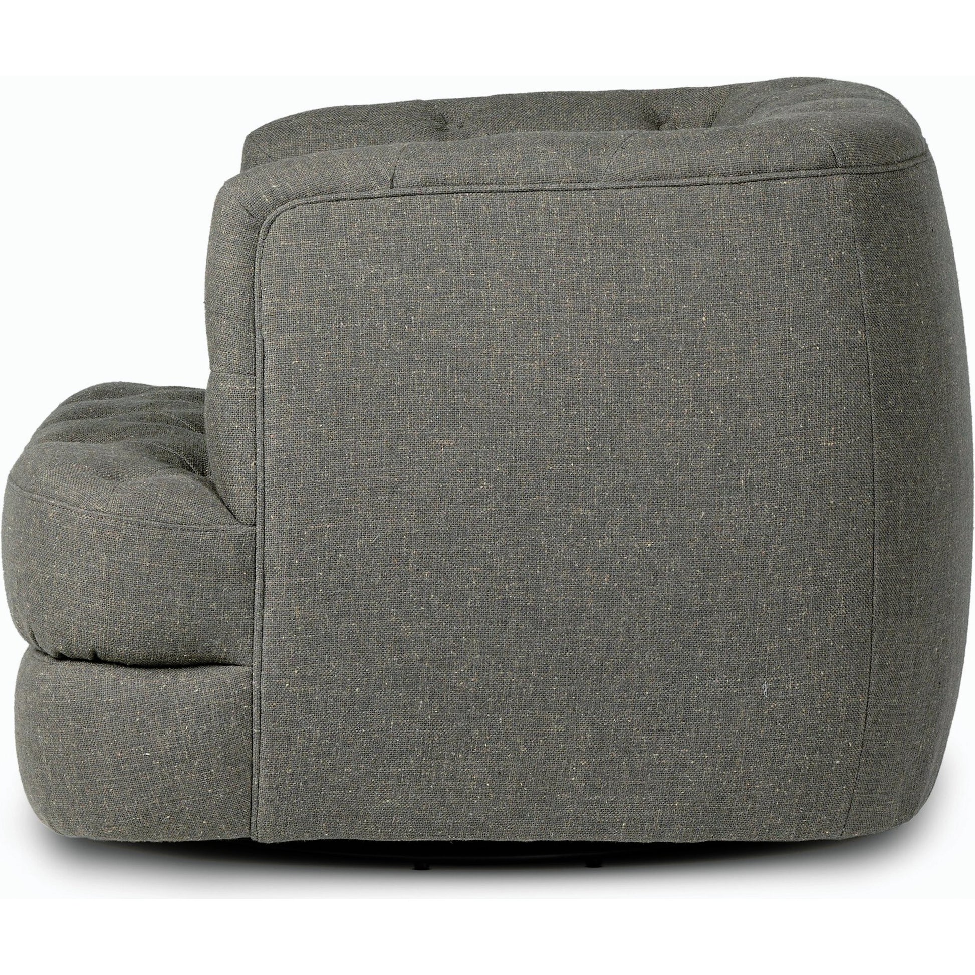 Paul Swivel Chair by Four Hands in raleigh cigar. Made from top grain leather, poplar plywood, 100% polyester in a modern style.