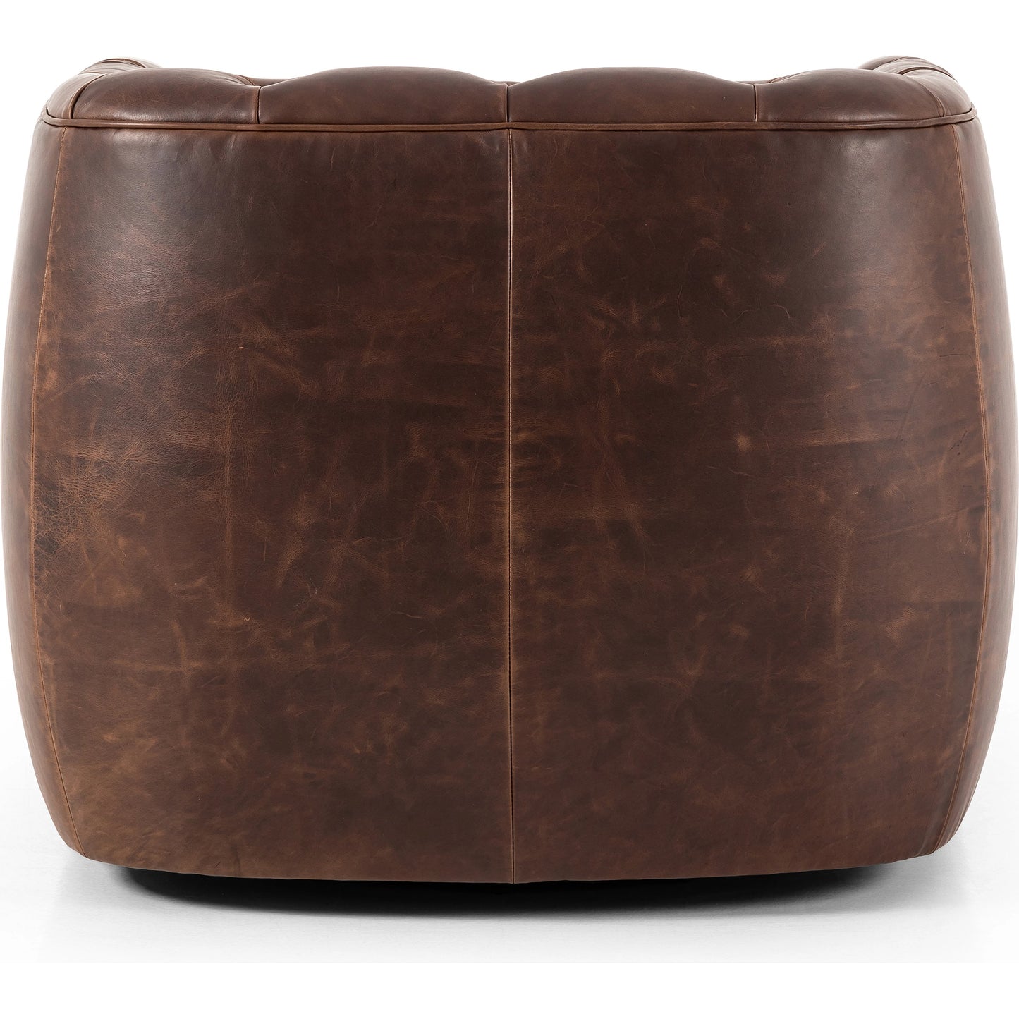 004 SI-2074573 | Additional Silo | Paul Swivel Chair by Four Hands in raleigh cigar. Made from top grain leather, poplar plywood, 100% polyester in a modern style.