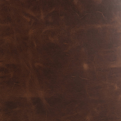 Paul Swivel Chair by Four Hands in raleigh cigar. Made from top grain leather, poplar plywood, 100% polyester in a modern style.