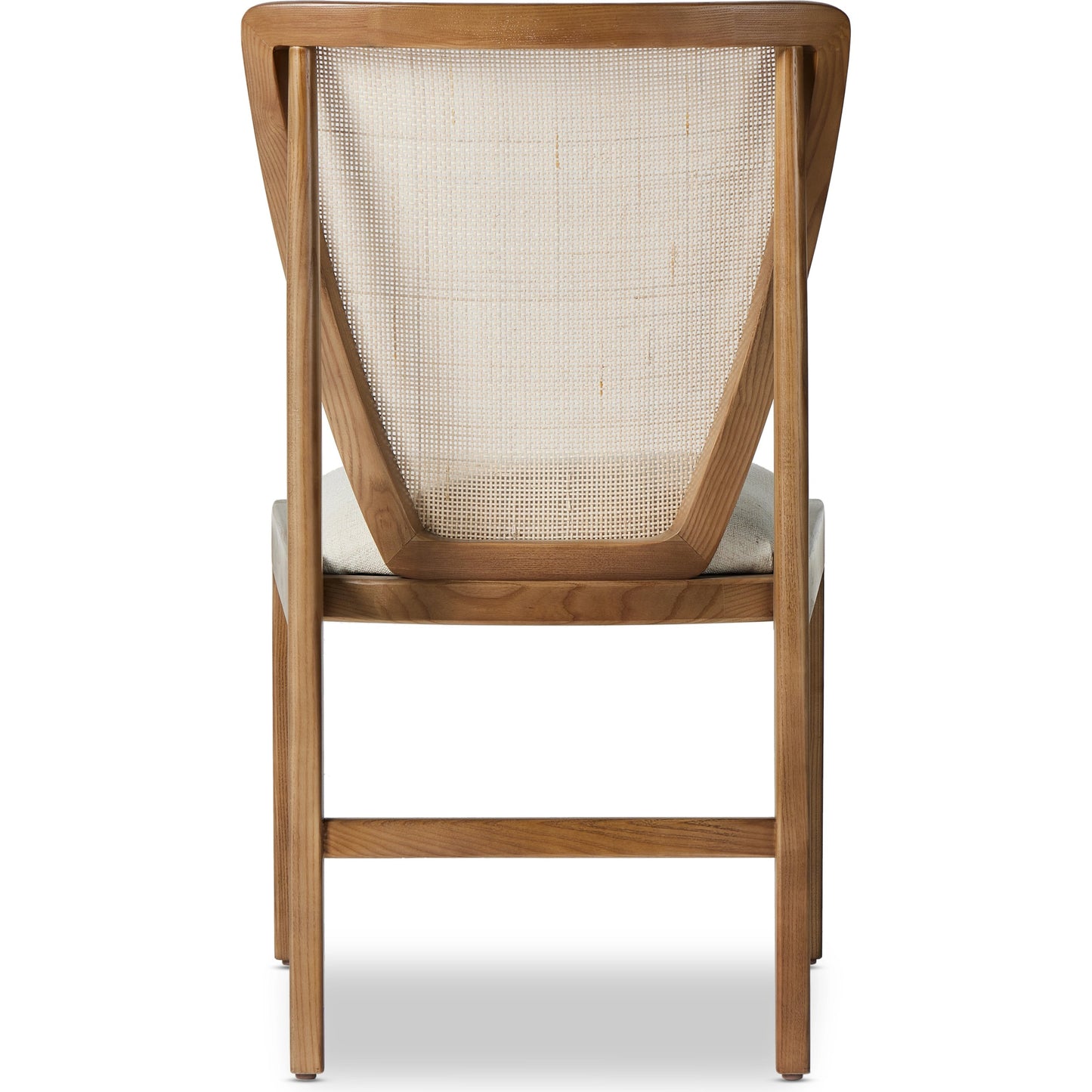 004 SI-2000920 | Additional Silo | Alida Dining Chair by Four Hands in alcala cream, warm ash. Made from 70% polyester, 20% viscose (rayon), 10% flax, linen, solid ash, cane in a transitional style.