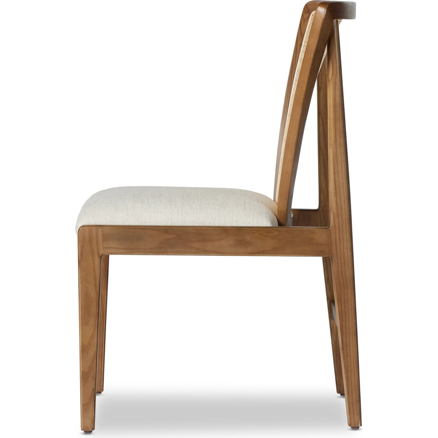 003 SI-2000920 | Additional Silo | Alida Dining Chair by Four Hands in alcala cream, warm ash. Made from 70% polyester, 20% viscose (rayon), 10% flax, linen, solid ash, cane in a transitional style.