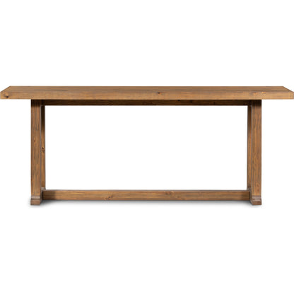 Otto Console Table by Four Hands in black pine. Made from solid pine in a modern style.
