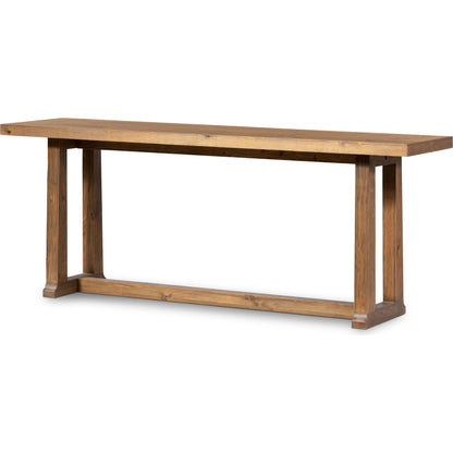 Otto Console Table by Four Hands in black pine. Made from solid pine in a modern style.