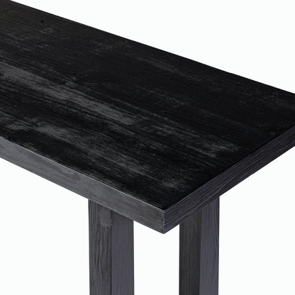 Otto Console Table by Four Hands in black pine. Made from solid pine in a modern style.