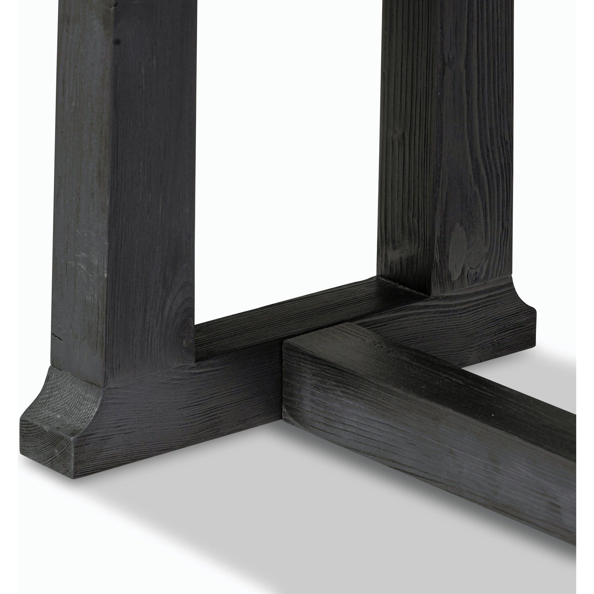 Otto Console Table by Four Hands in black pine. Made from solid pine in a modern style.