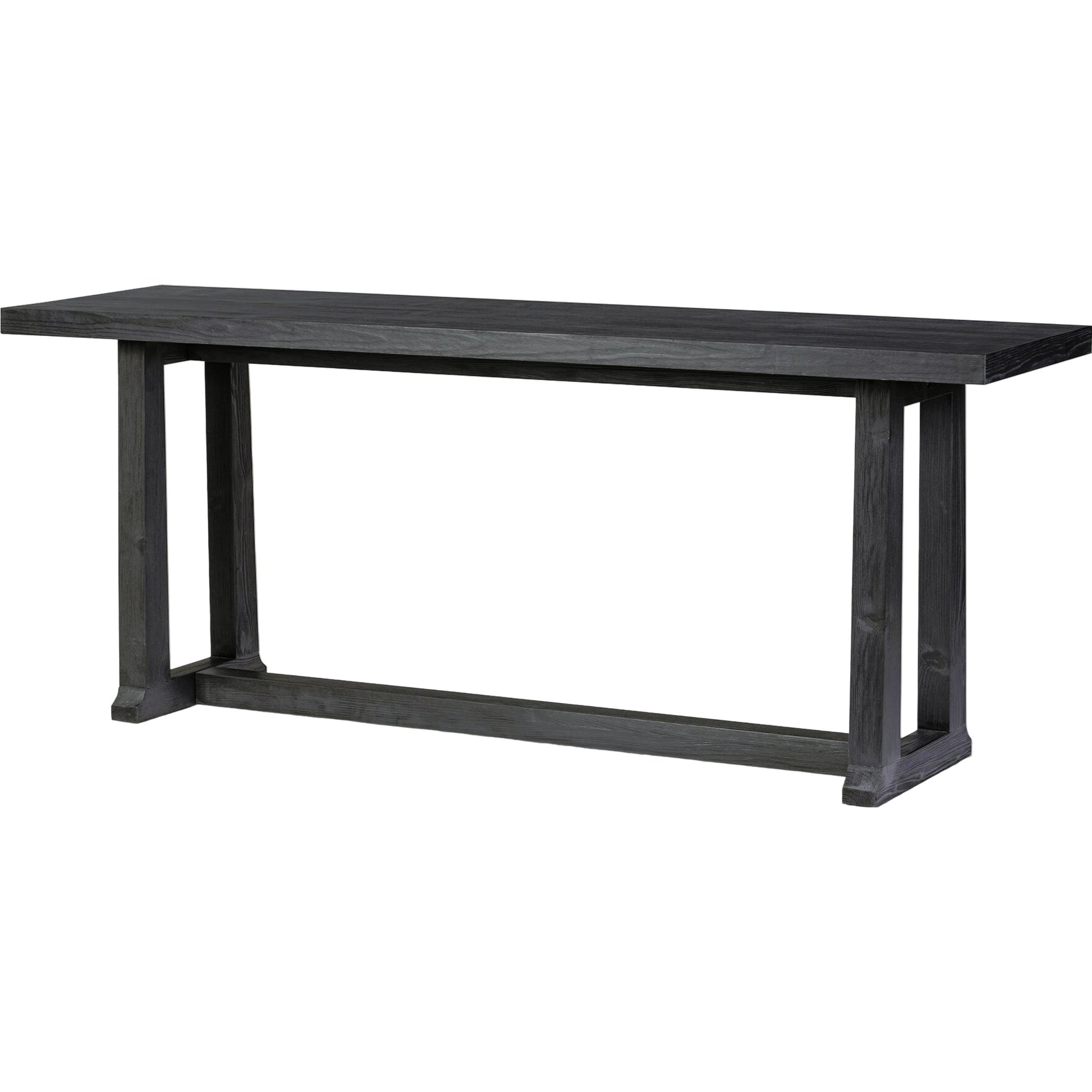 Otto Console Table by Four Hands in black pine. Made from solid pine in a modern style.