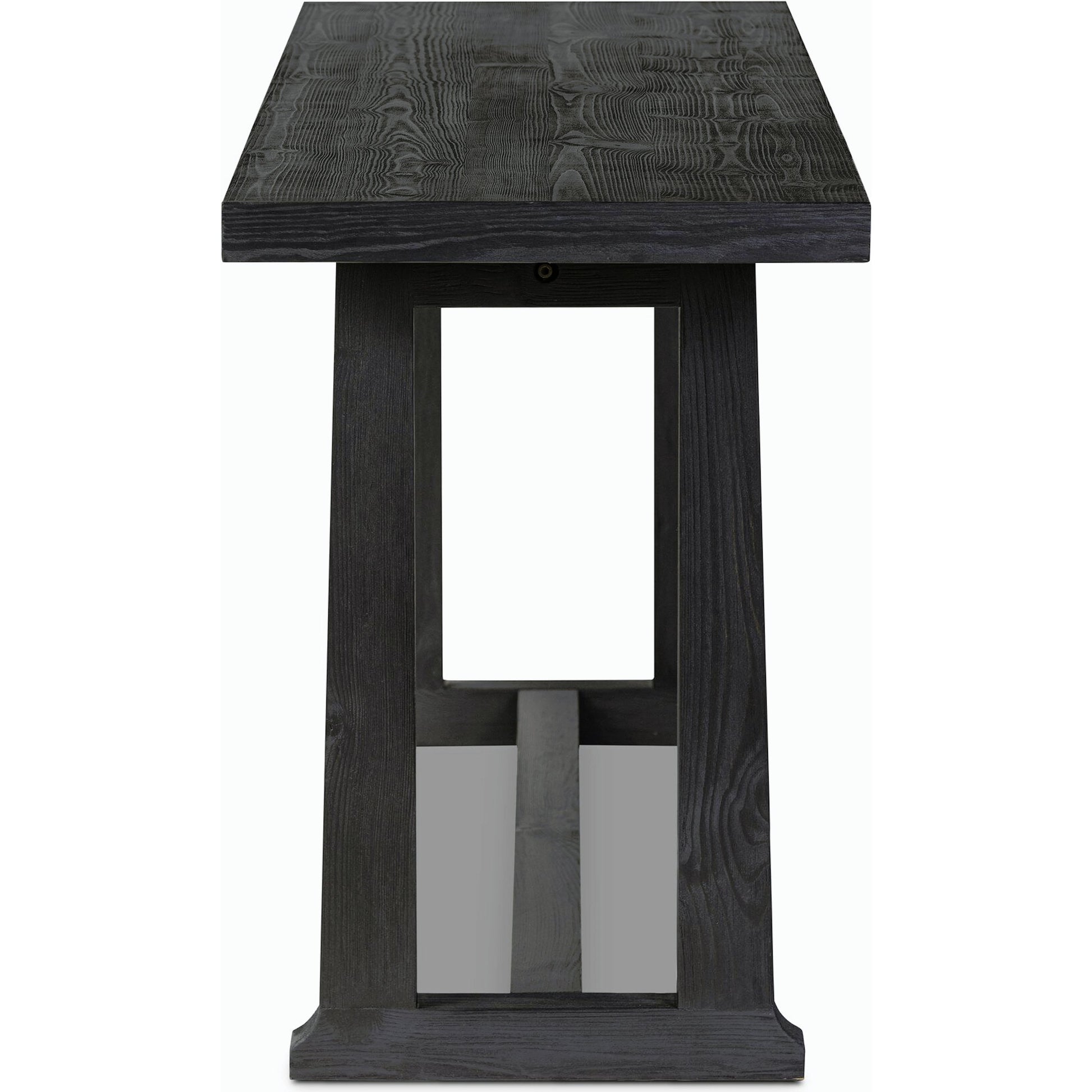 Otto Console Table by Four Hands in black pine. Made from solid pine in a modern style.