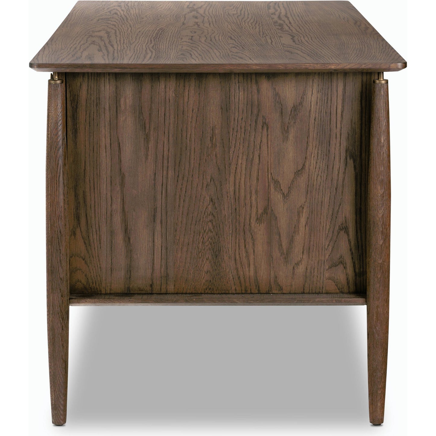 003 SI-2158294 | Additional Silo | Markia Executive Desk by Four Hands in aged oak veneer, rubbed bronze and aged oak veneer. Made from oak veneer, solid oak, iron in a modern style.