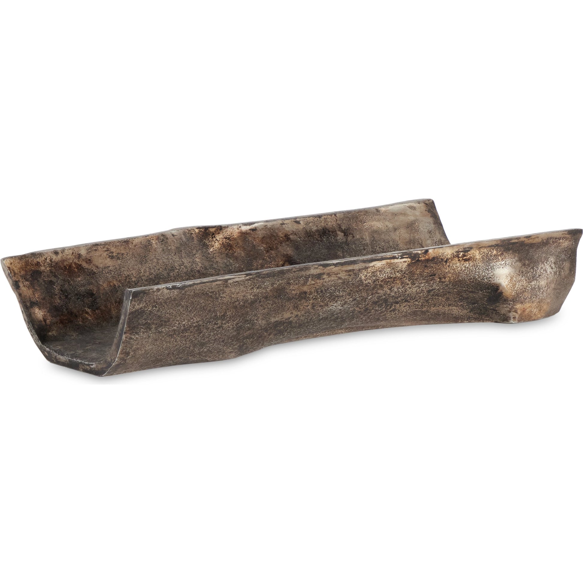 Jagen Outdoor Tray by Four Hands in rustic cast aluminum. Made from aluminum in a modern style.