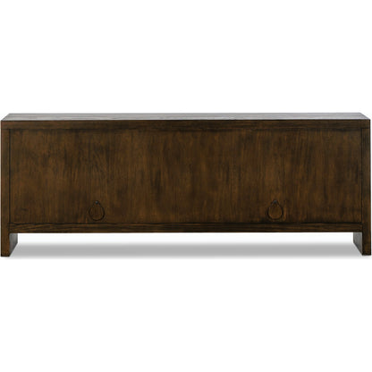 Torrington Sideboard by Four Hands in sandy oak veneer, sandy oak resawn. Made from oak veneer, resawn oak veneer in a modern style.