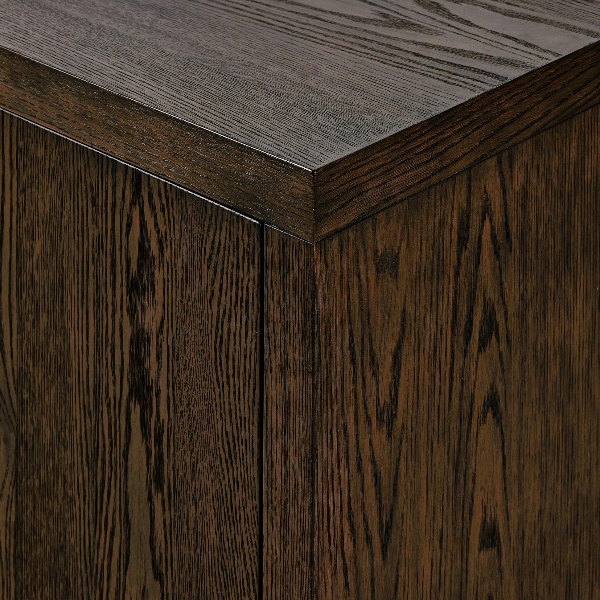 Torrington Sideboard by Four Hands in sandy oak veneer, sandy oak resawn. Made from oak veneer, resawn oak veneer in a modern style.