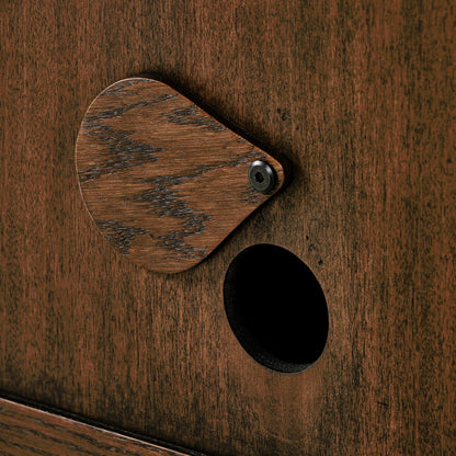 Torrington Sideboard by Four Hands in sandy oak veneer, sandy oak resawn. Made from oak veneer, resawn oak veneer in a modern style.