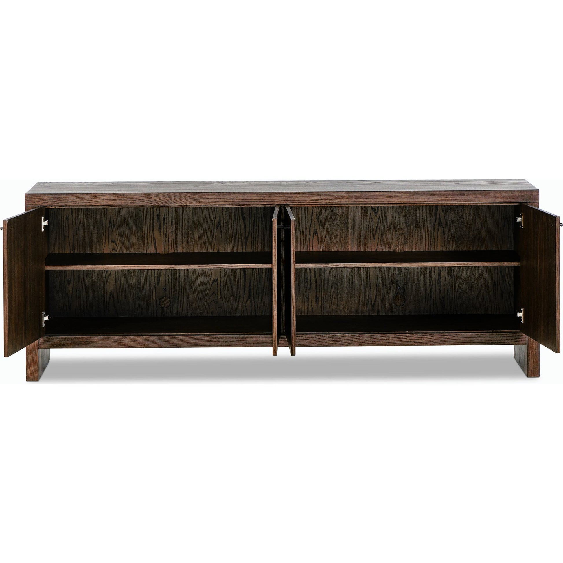 Torrington Sideboard by Four Hands in sandy oak veneer, sandy oak resawn. Made from oak veneer, resawn oak veneer in a modern style.