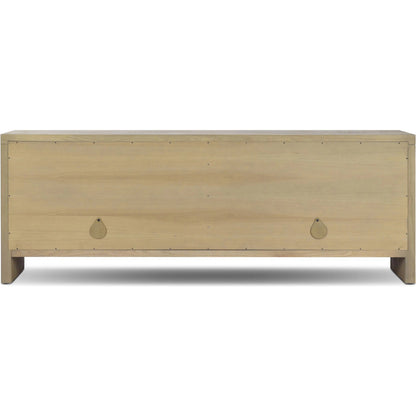 Torrington Sideboard by Four Hands in sandy oak veneer, sandy oak resawn. Made from oak veneer, resawn oak veneer in a modern style.